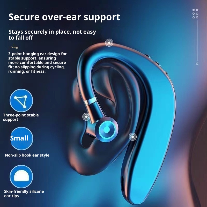 109 Single Ear Bluetooth True Wireless Over-Ear Business Sports Running Music Listening Universal Earphones *1_voghion.com