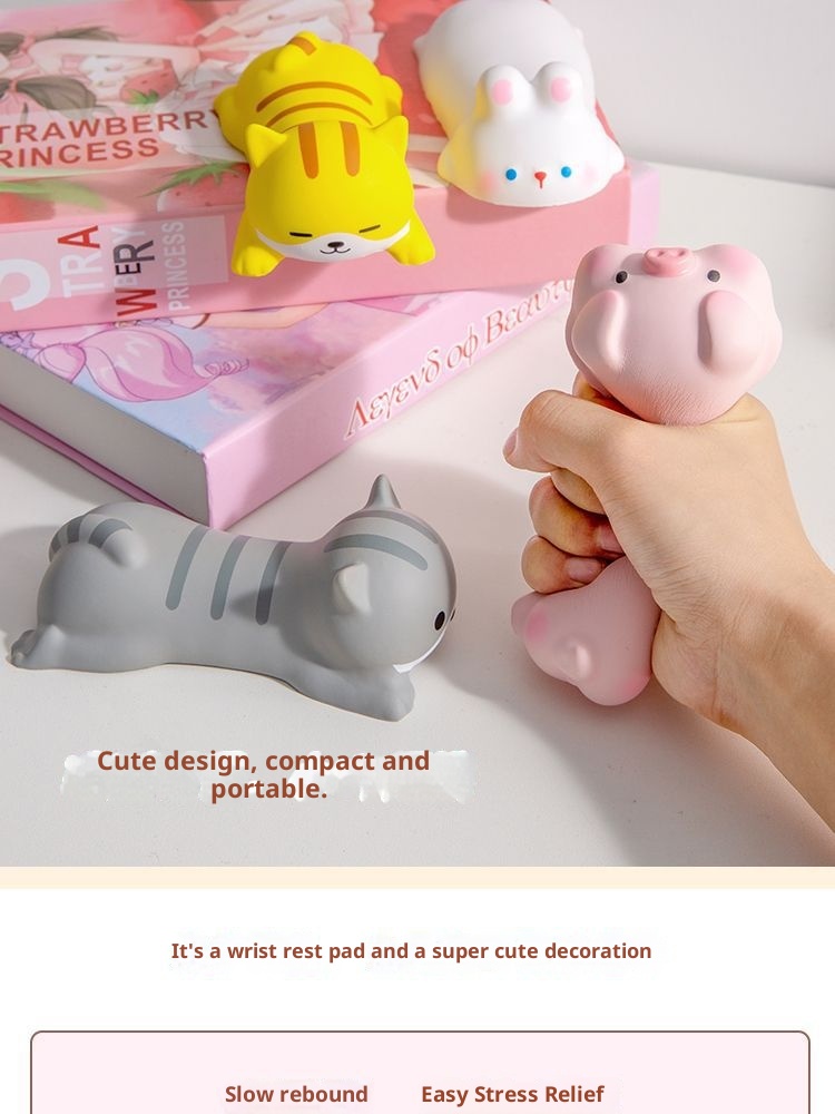 3c Decompression Mouse Pad For Women Cute Cartoon Office Support Keyboard Wrist Rest Pillow_voghion.com