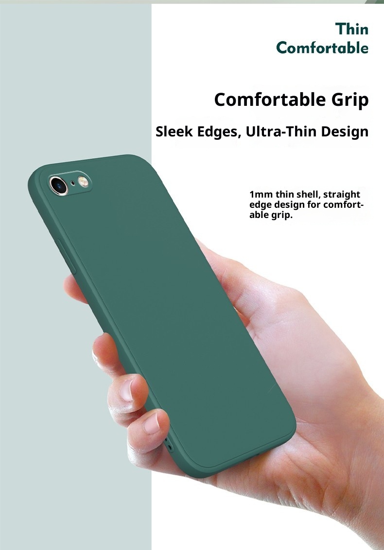 TechGlobe compatibile con il nuovo telefono Custodia morbida antiurto in silicone liquido con bordo dritto per iPhone 6s 6 Plus_voghion.com