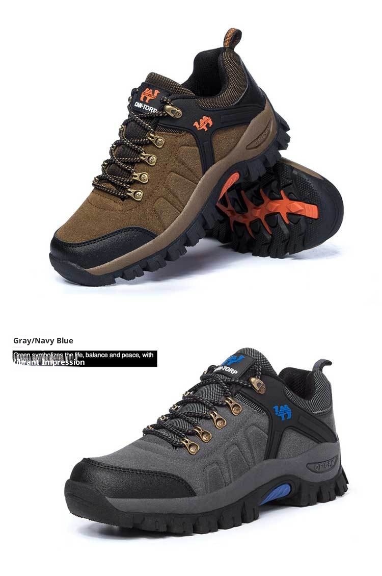 ShoeGlobe Outdoor Hiking Shoes For Men And Women, Sports Casual Trekking Non-Slip Waterproof Wear-Resistant Travel Fleece-Lined_voghion.com