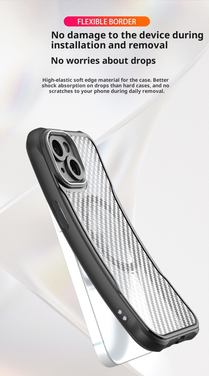 TechGlobe Kompatible Magnethülle für iPhone 15 Pro Max – Präzisions-Aussparungen, vollständige Abdeckung, PC-Doppelhülle_voghion.com