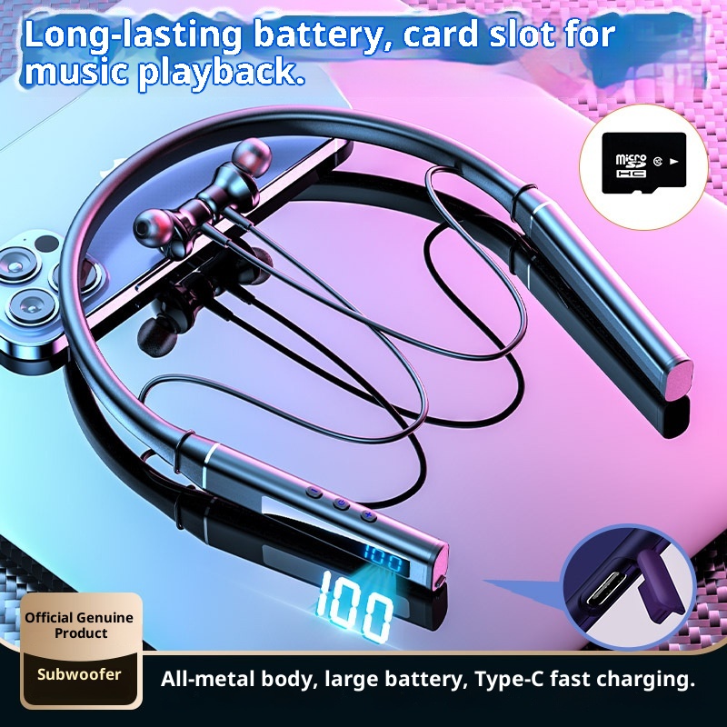 3c Nuove cuffie Bluetooth wireless di alta qualità con archetto da collo 5.3, cuffie universali da gioco senza latenza_voghion.com