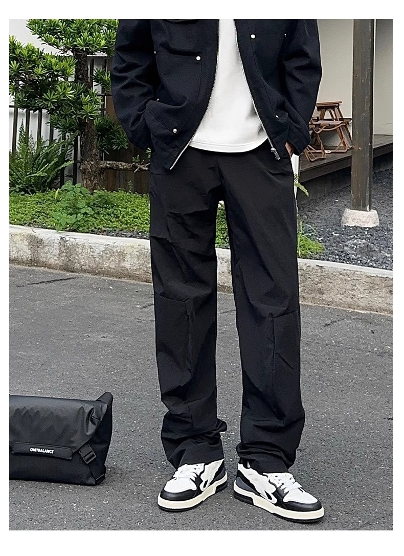 Calça Cargo Masculina 001, Estilo Paraquedista, Moderna, Esportiva, Corta-Vento, para Caminhadas, Casual, Primavera, Esqui_voghion.com