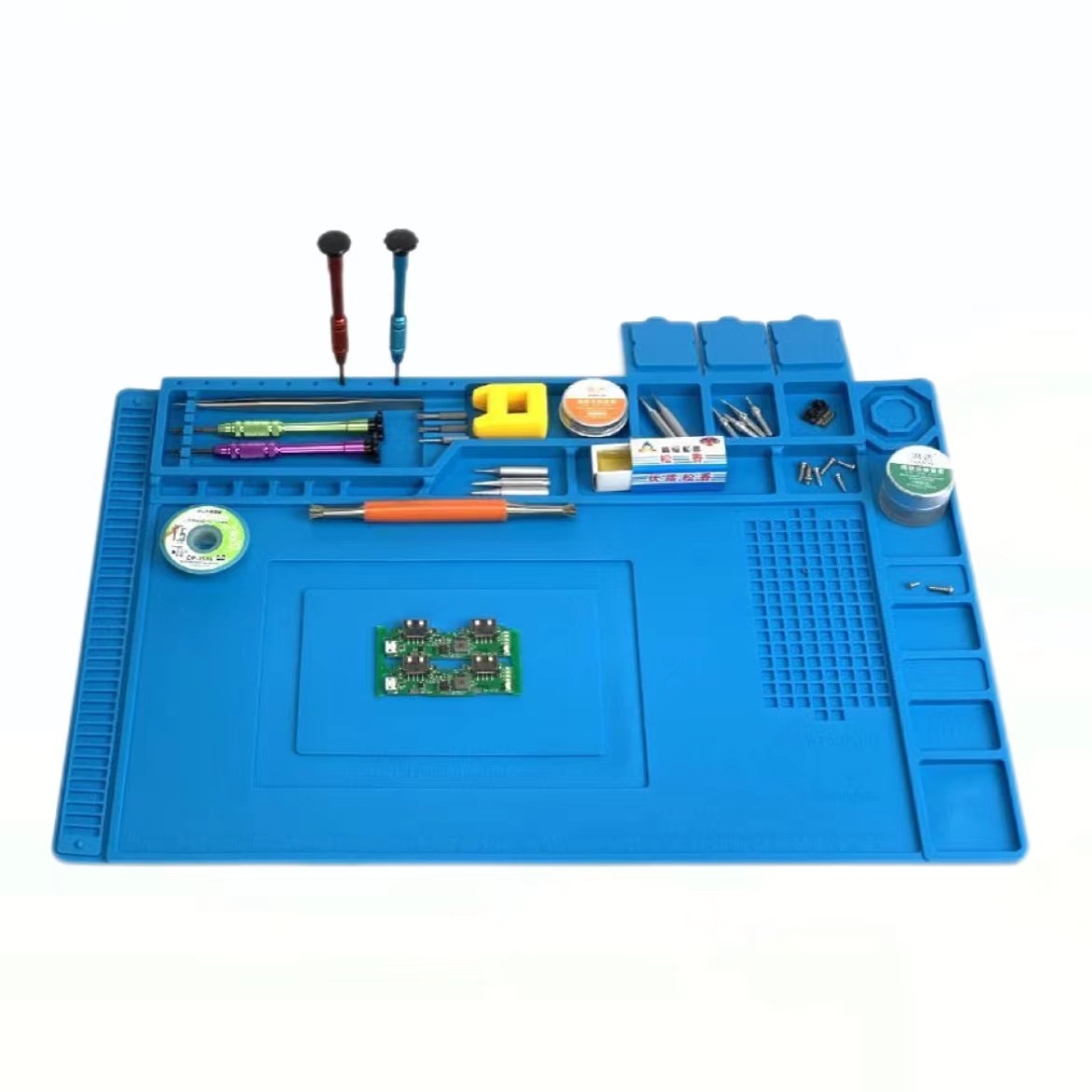 Banco da lavoro per riparazione di telefoni cellulari e computer 3c, isolamento termico, saldatura resistente alle alte temperature, silicone magnetico_voghion.com