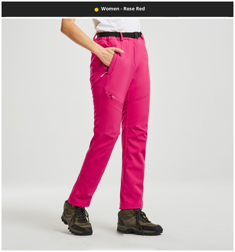 001 Winter Outdoor Lamb Wool For Men And Women Couples Waterproof Windproof Children's Softshell Ski Pants Thick_voghion.com