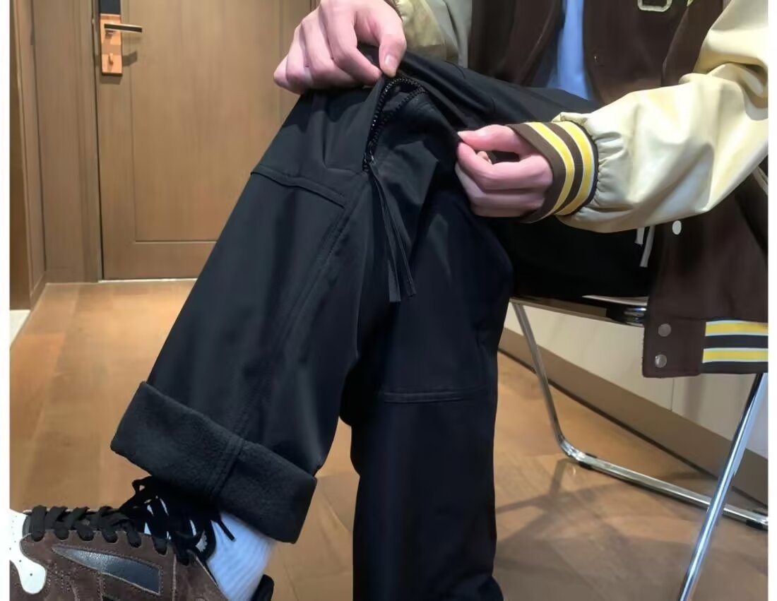 001 Northeast Cold-Resistant Subzero Fleece-Lined For Men Women, Spring And Autumn Windproof Waterproof Softshell Pants,_voghion.com