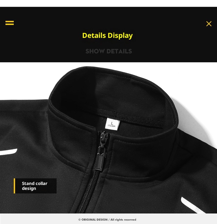 001 001 Autumn Sports Suit Men, Spring Casual Running Two-Piece Set, Youth Middle-Aged Group Suit, Bulk Purchase Sweatshirt And_voghion.com