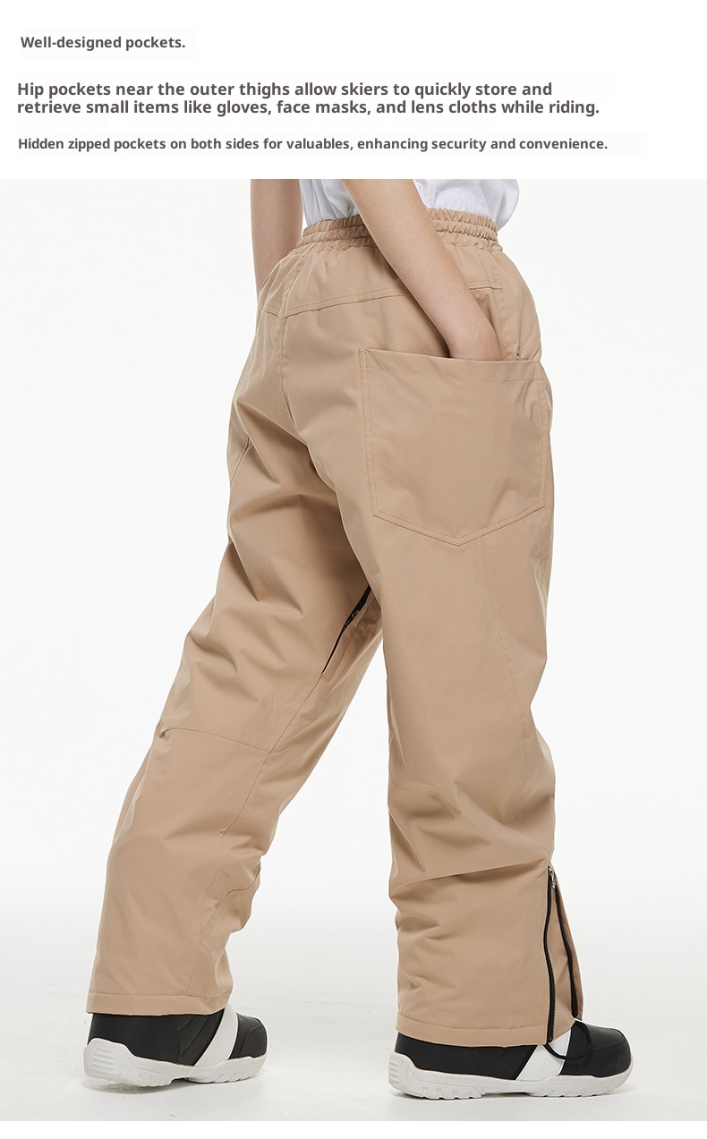 001 Nieuwe Heren Dames Winter Outdoor Waterdichte Warme Verdikte Snowboard Losse Versie Skibroek_voghion.com