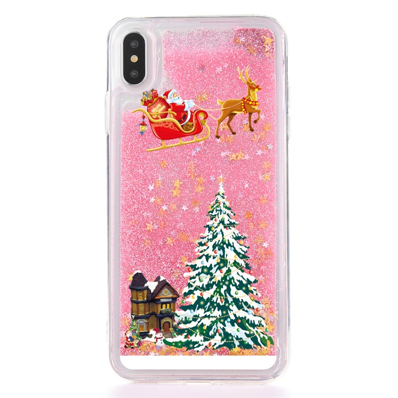 TechGlobe Compatible IPhone 16 Liquid Sand Phone Case Shockproof 15 Pro Personalized Creative 14 Women's 12 Christmas Tree_voghion.com