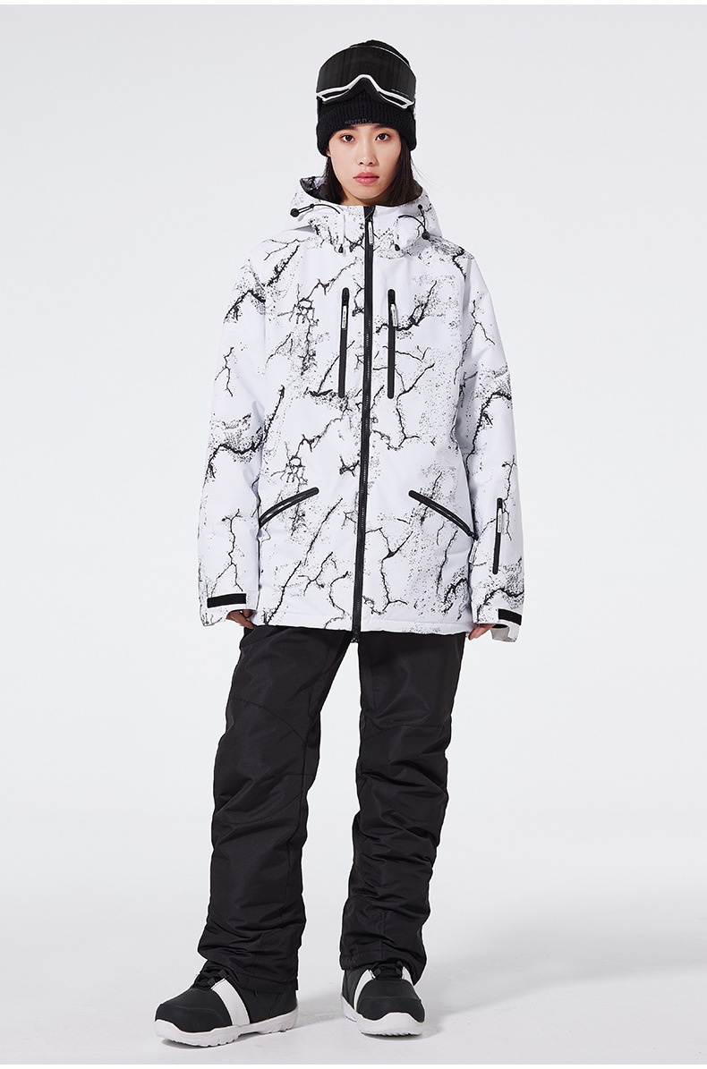 001 Dla mężczyzn i kobiet Par Zimowe Outdoor Wiatroodporne Wodoodporne Ciepłe Pogrubione Spodnie Narciarskie Snowboardowe Odporne na Mróz_voghion.com