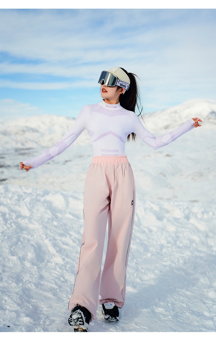 Jupe de ski imperméable et coupe-vent pour homme et femme, idéale pour les activités de plein air. Pantalon de ski chaud en polaire pour snowboard simple ou double._voghion.com