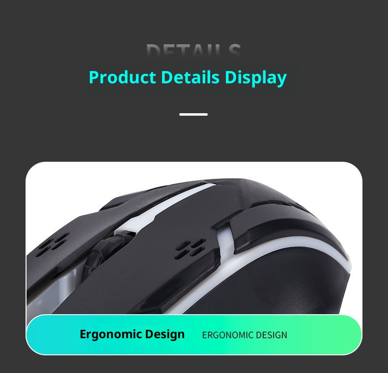 Techglobe Cross-Border Hot-Selling Wired Mechanical RGB Lightweight Gaming PUBG Glowing Mouse Factory_voghion.com