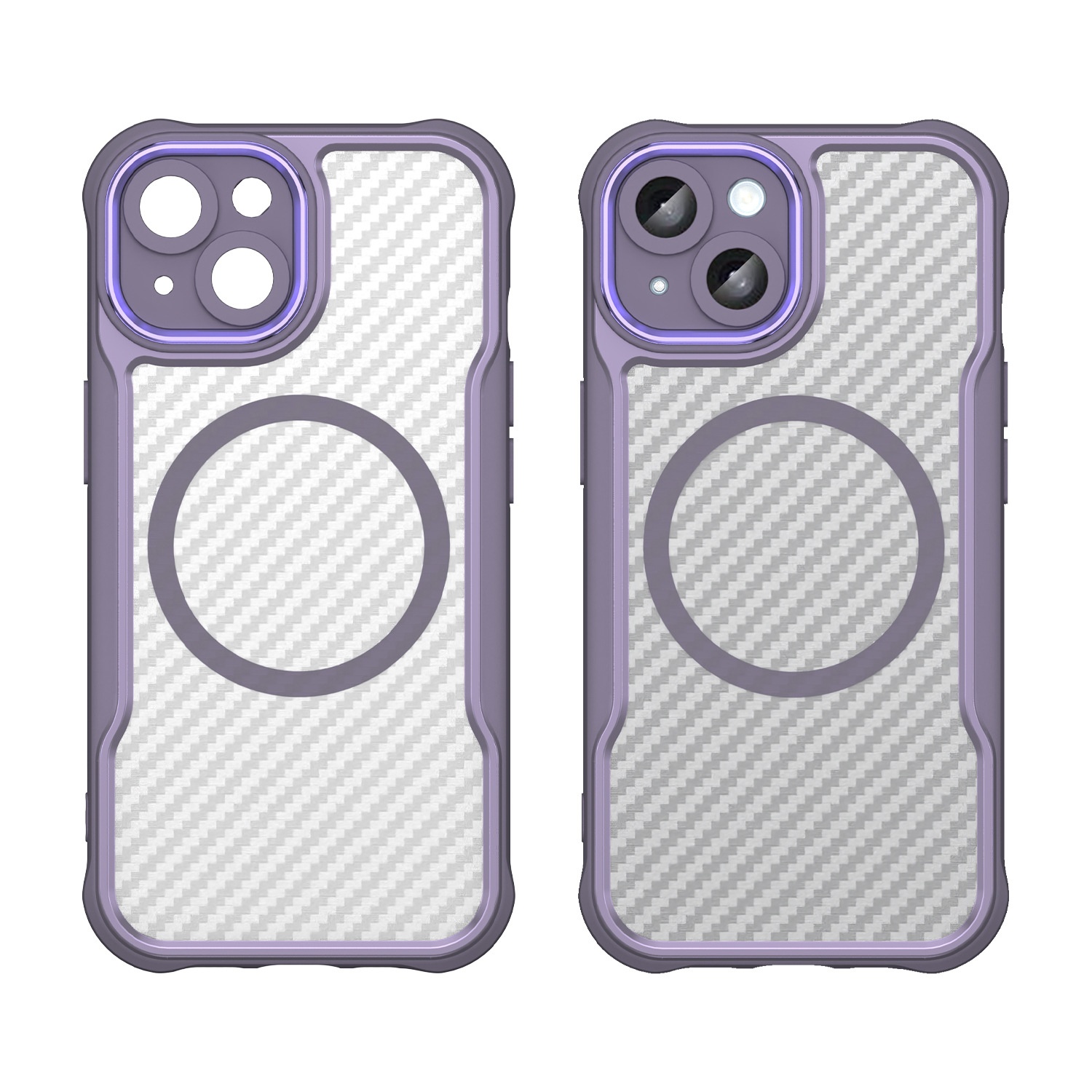 TechGlobe Kompatible Magnethülle für iPhone 15 Pro Max – Präzisions-Aussparungen, vollständige Abdeckung, PC-Doppelhülle_voghion.com