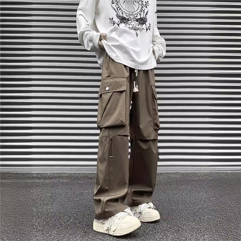boy New American Style Cargo For Men, Spring And Autumn Trendy Outdoor Functional, Straight-Leg Large Size Casual Long_voghion.com