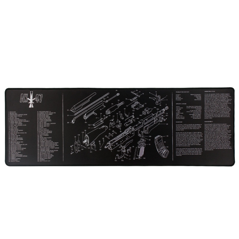 3c Cross-Border Hot Selling AK-47 Model Disassembly Waterproof Gun Cleaning Competitive Gaming Mouse Pad_voghion.com