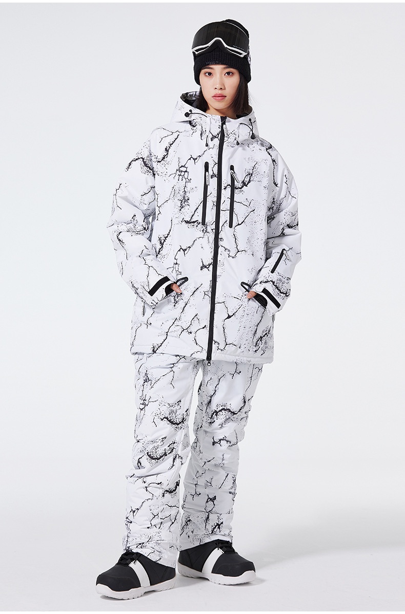 001 Dla mężczyzn i kobiet Par Zimowe Outdoor Wiatroodporne Wodoodporne Ciepłe Pogrubione Spodnie Narciarskie Snowboardowe Odporne na Mróz_voghion.com