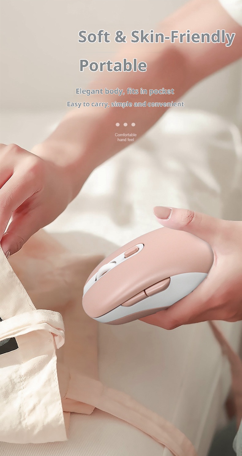 Techglobe Cross-Border Exklusive Bluetooth-Dual-Mode-Funkmaus mit geräuscharmem Design, anpassbar, Großhandel, Typ-C_voghion.com