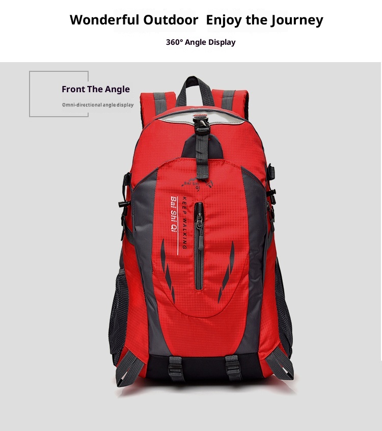 ActiveGo Men's New Lightweight Large Capacity Bag Waterproof Outdoor Multifunctional Travel Hiking Camping Backpack_voghion.com
