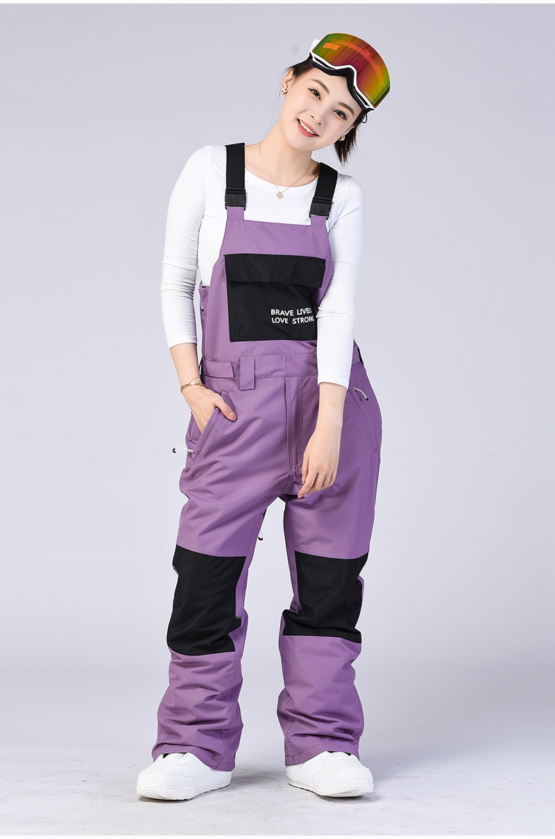 001 Pour hommes et femmes, style couple, salopette, vêtements de ski thermiques d'extérieur, combinaison de snowboard, pantalon de neige une pièce_voghion.com