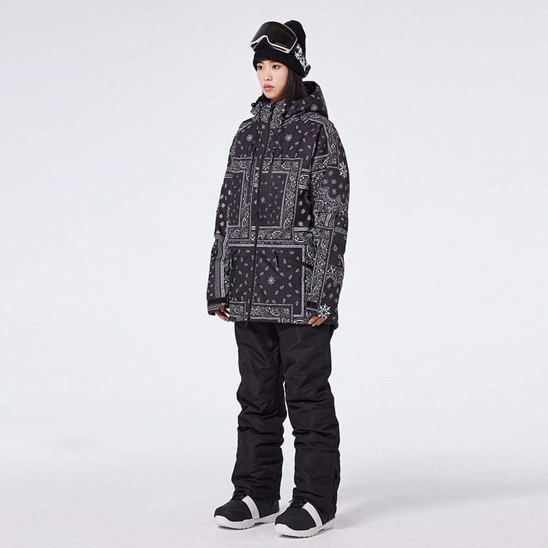 001 Dla mężczyzn i kobiet Par Zimowe Outdoor Wiatroodporne Wodoodporne Ciepłe Pogrubione Spodnie Narciarskie Snowboardowe Odporne na Mróz_voghion.com