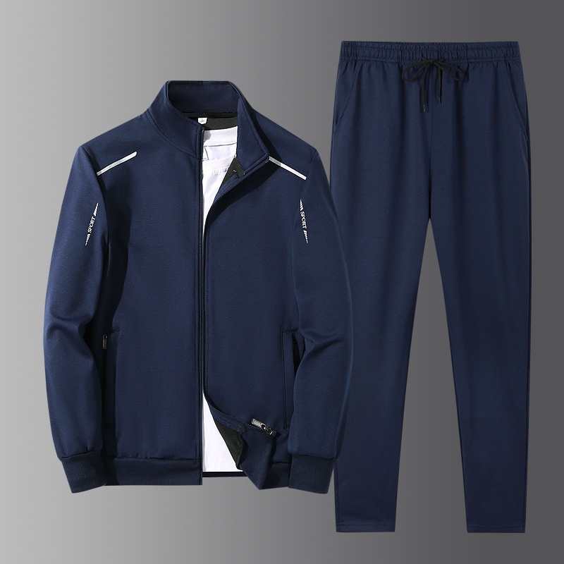001 001 Autumn Sports Suit Men, Spring Casual Running Two-Piece Set, Youth Middle-Aged Group Suit, Bulk Purchase Sweatshirt And_voghion.com
