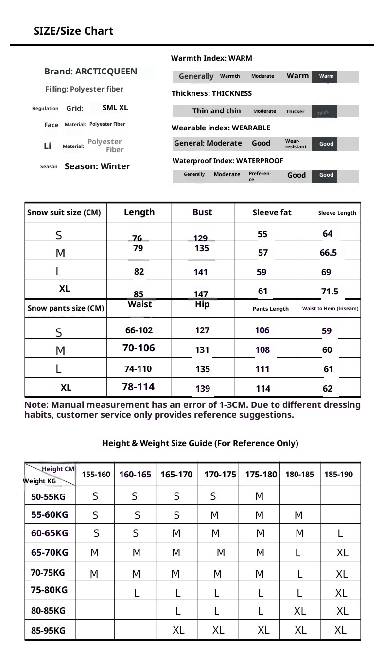 001 Damskie i męskie spodnie narciarskie OVERSIZE Zimowe, wodoodporne, ciepłe, wiatroszczelne, do jazdy na snowboardzie_voghion.com