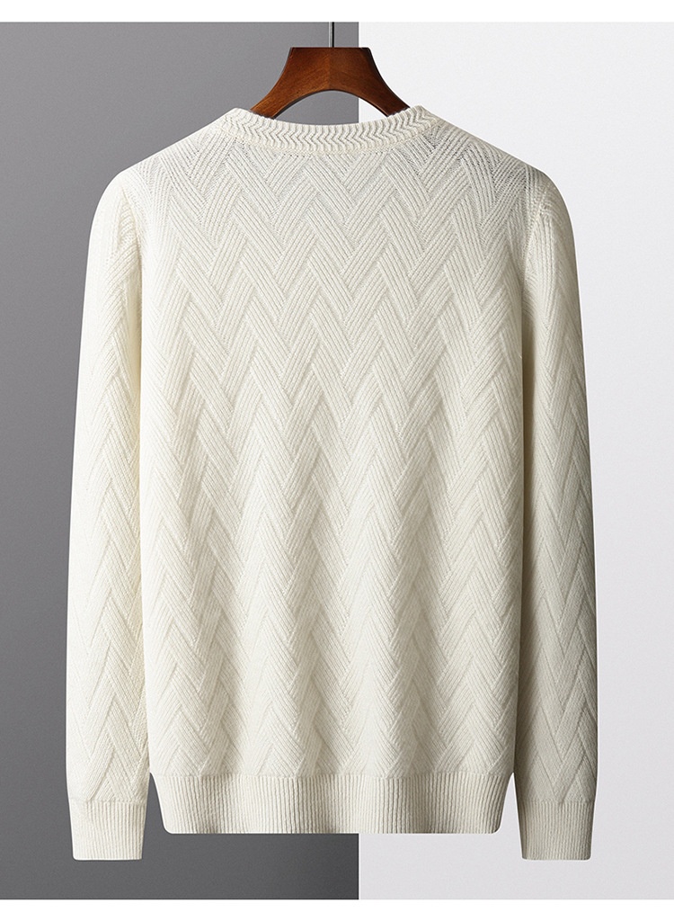 Boy Boy Boy 24 Herbst Winter Neue Wolle Herren Lockerer, lässiger, dicker, warmer Strickpullover aus Kaschmirbasis Herren_voghion.com