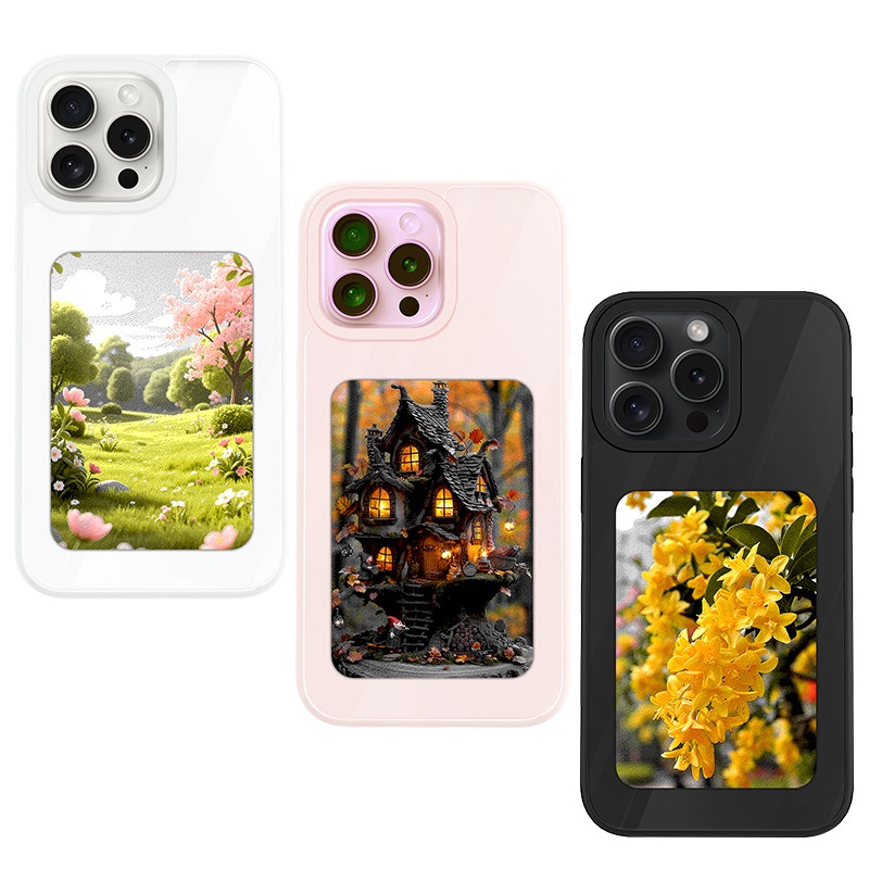 Custodia protettiva per iPhone 16 Pro Max TechGlobe Ink, quattro colori, antiurto, con schermo NFC e proiezione, album fotografico fai da te_voghion.com