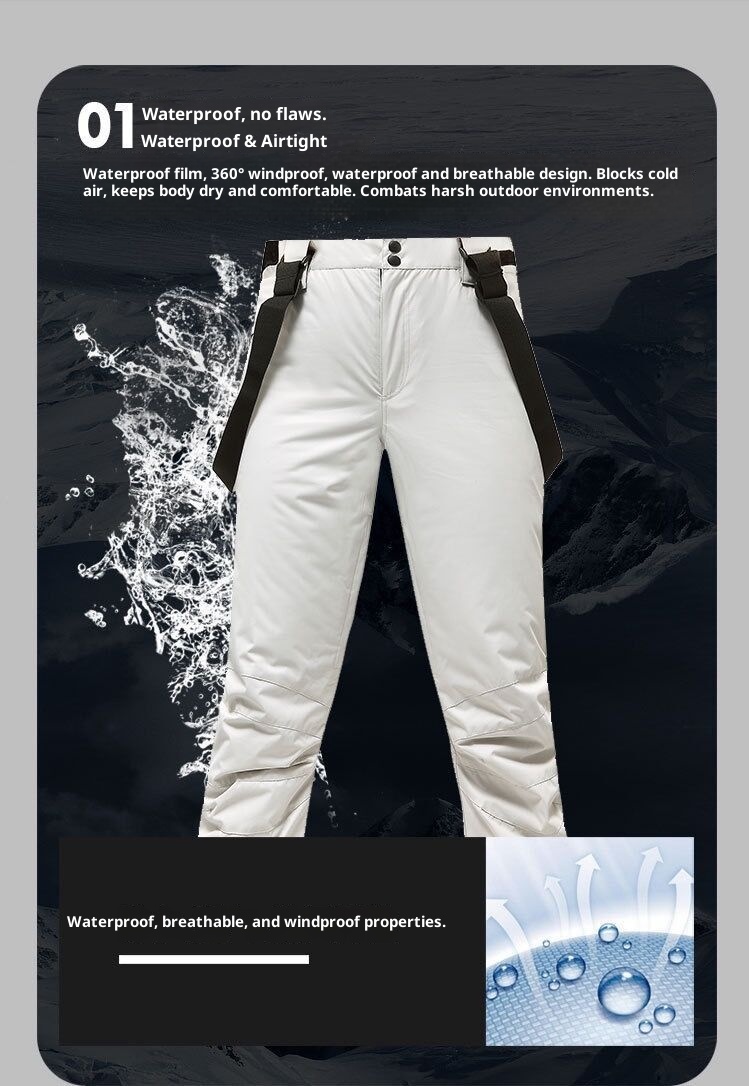 001 Cross-Border Mountaineering Ski Outdoor Heren Dames Koppel Katoenen Broek Herfst en Winter Verdikt Warm Winddicht_voghion.com