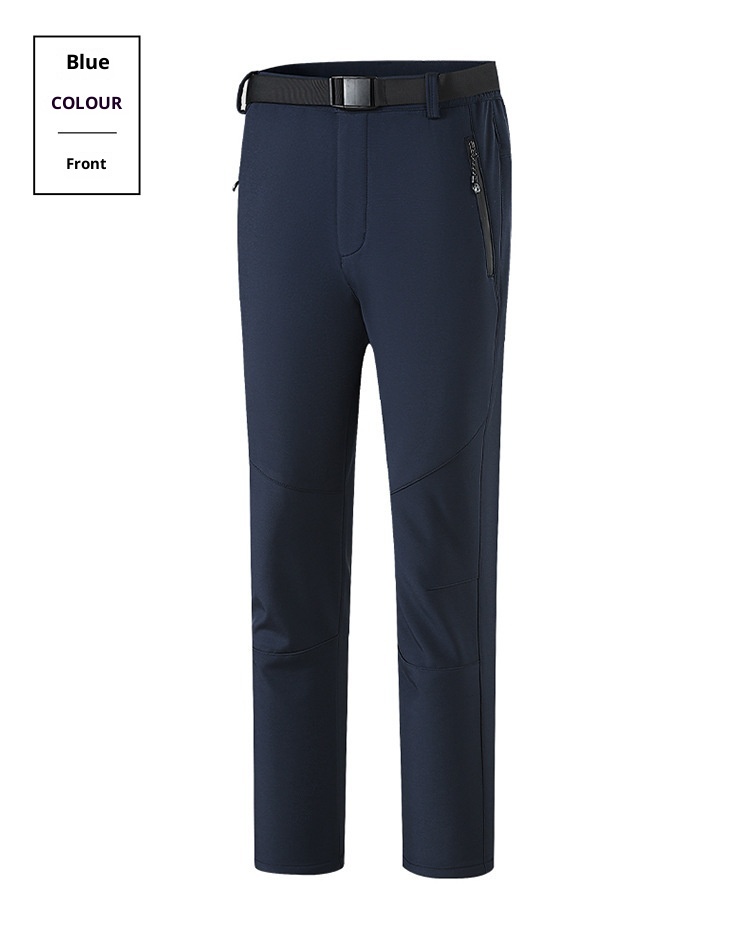 001 New Outdoor Soft Shell Fleece Lined Thicked Winter Warm Skiing Hiking Loose Windproof Waterproof Softshell Pants For_voghion.com