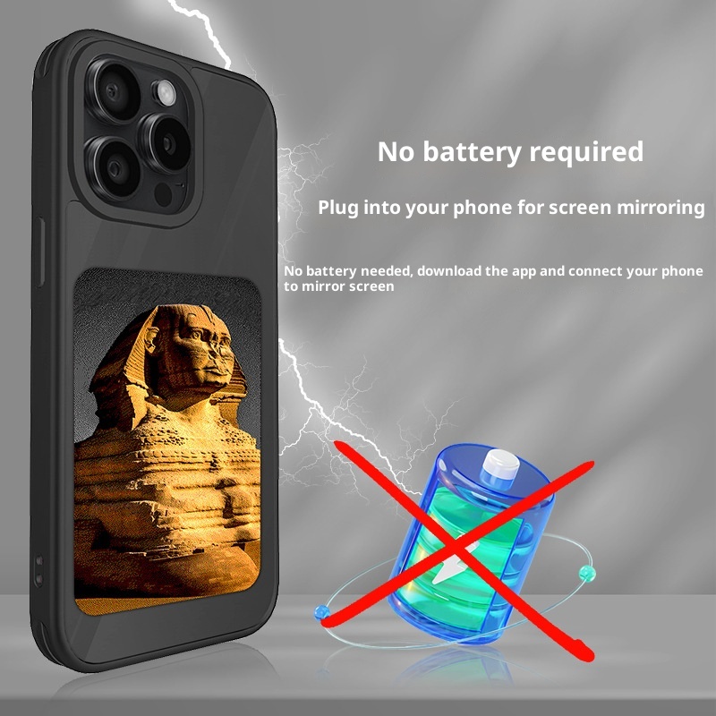 Custodia protettiva per iPhone 16 Pro Max TechGlobe Ink, quattro colori, antiurto, con schermo NFC e proiezione, album fotografico fai da te_voghion.com