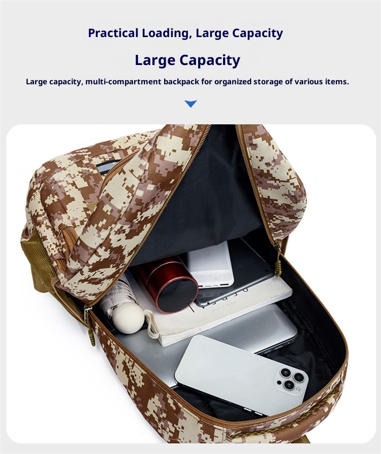 ActiveGo Hiking Casual Backpack For Men, Large Capacity, Lightweight Camouflage Sports Climbing Backpack, Outdoor Camping_voghion.com