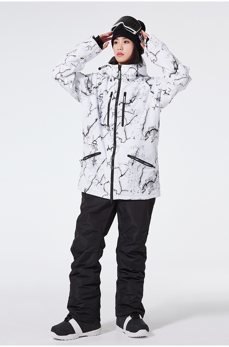 001 Dla mężczyzn i kobiet Par Zimowe Outdoor Wiatroodporne Wodoodporne Ciepłe Pogrubione Spodnie Narciarskie Snowboardowe Odporne na Mróz_voghion.com