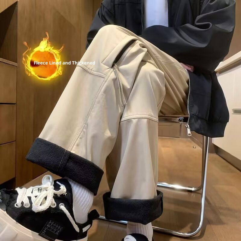 001 Northeast Cold-Resistant Subzero Fleece-Lined For Men Women, Spring And Autumn Windproof Waterproof Softshell Pants,_voghion.com