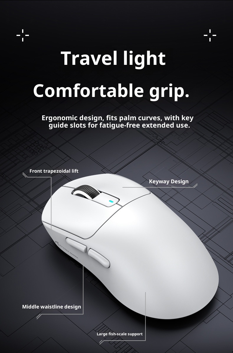 Souris sans fil Techglobe Attack Shark X3 PAW3395 légère pour le jeu, trois modes_voghion.com