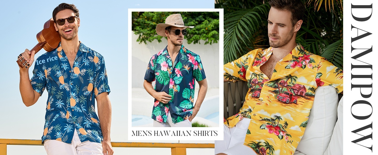 ForMen European American Cross-Border Trade New Men's 3D Leaf Digital Print Hawaiian Shirt For Men And Women_voghion.com