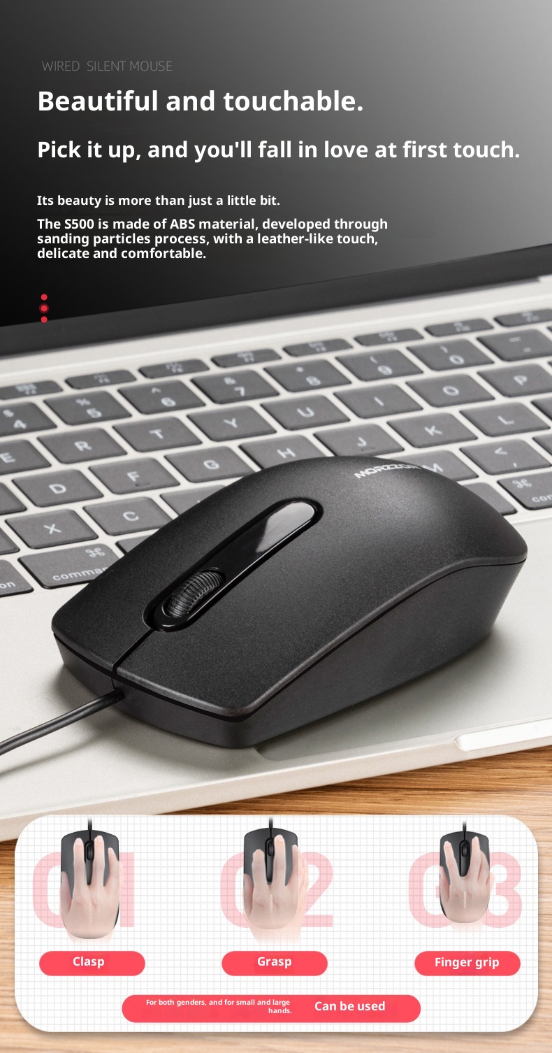 Techglobe New Private Model Wired Gaming Laptop Desktop Office Mouse Silent Design_voghion.com
