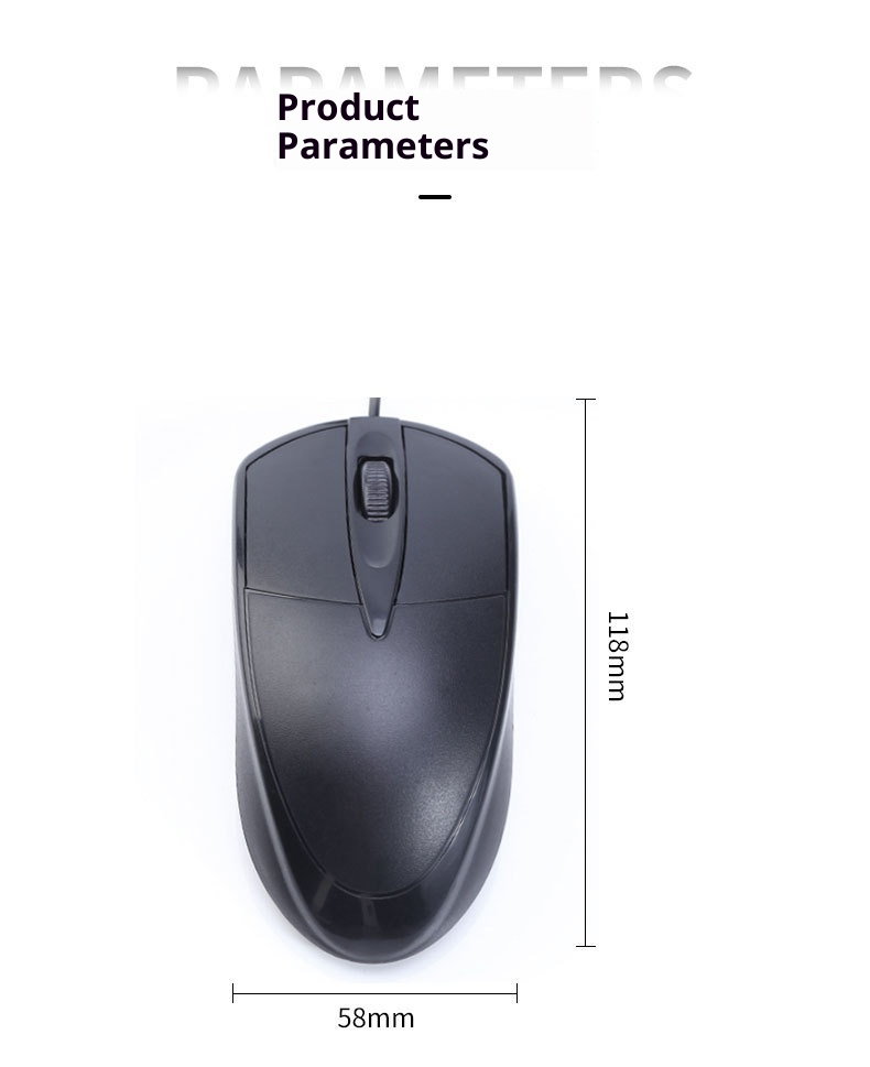 Techglobe Wired Optical Office Business Laptop Desktop All-in-One Computer Universal USB Mouse_voghion.com