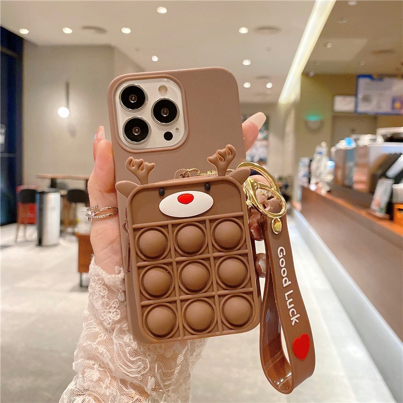 TechGlobe Hot-Selling Compatible With Samsung S22 Plus Stress Relief Coin Purse Phone A53 Soft A3 Christmas 52 Protective Case_voghion.com