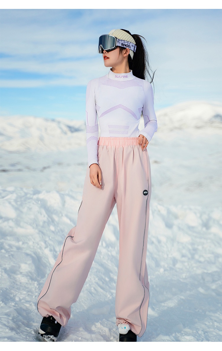 Jupe de ski imperméable et coupe-vent pour homme et femme, idéale pour les activités de plein air. Pantalon de ski chaud en polaire pour snowboard simple ou double._voghion.com