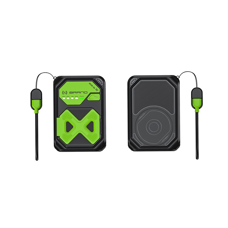 techglobe 3C Certified Cross-Border Built-in Cable AC Plug 22.5W Fast Charging Bank 10000mAh Mobile Power Supply With Printed_voghion.com