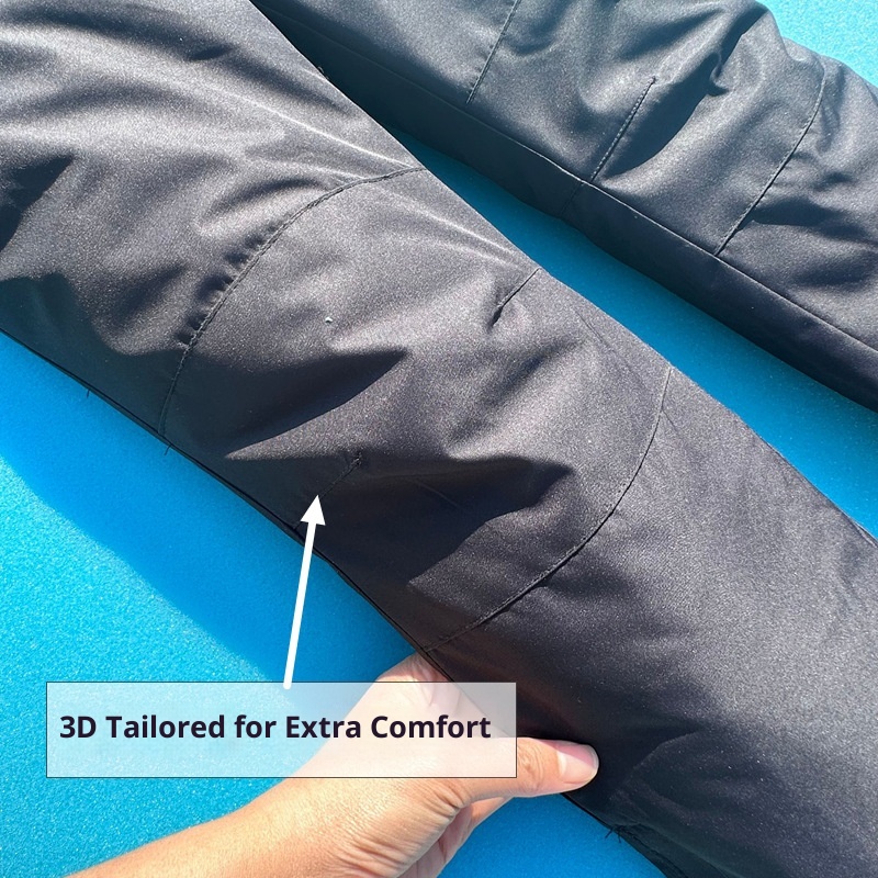 Pantalon de ski enfant 001, chaud, imperméable, coupe-vent et rembourré, avec bretelles, pour le ski en extérieur._voghion.com