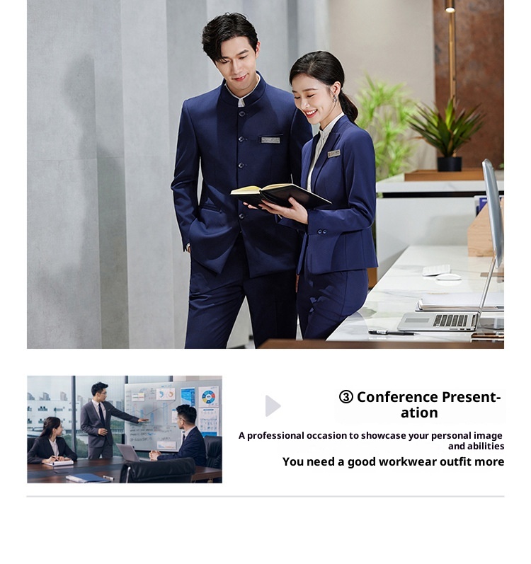 7045555501<2 QFV507045555501<2 New Uniform For Men And Women Gray Chinese National Style Professional Zhongshan Stand Collar Suit Business Formal Wear_voghion.com