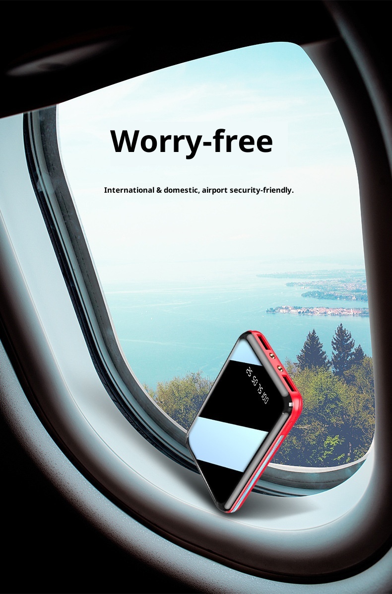 techglobe Kompakte, tragbare Powerbank mit 20000 mAh Kapazität, integriertem Kabel, ideal als Geschenk oder individuell gestaltbar_voghion.com