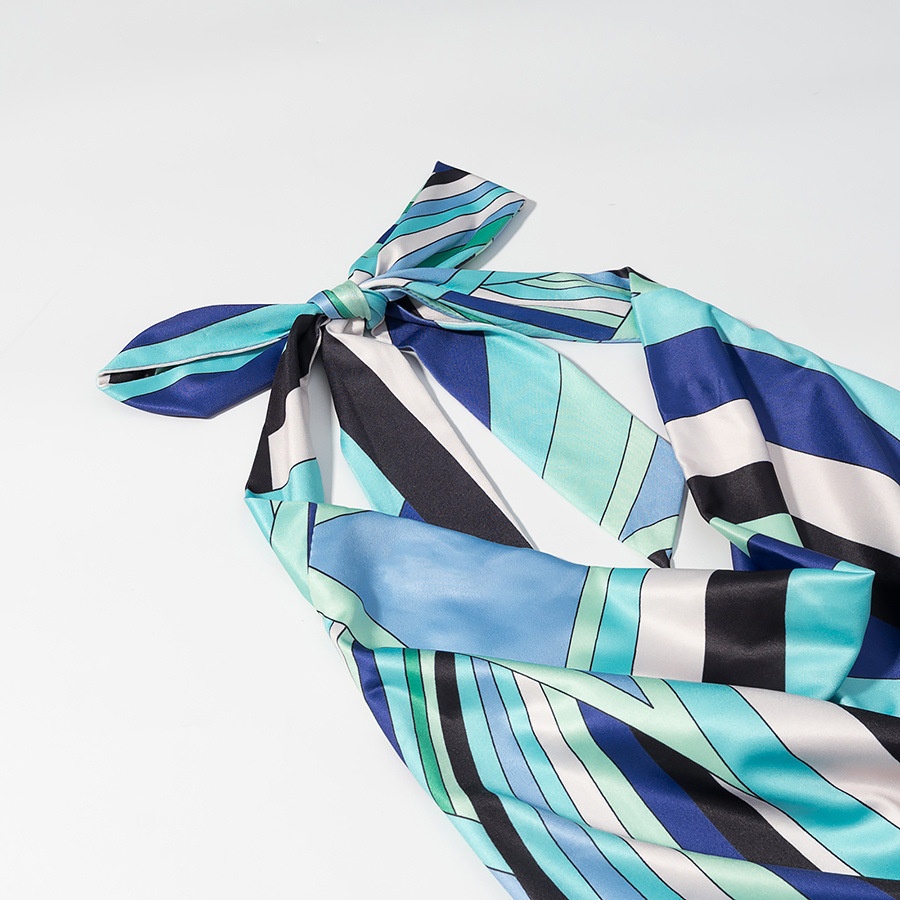 ChicShe Cross-Border Foreign Trade Wholesale ZA European And American Style Women's New Halter Neck Slim Fit Bodycon Printed_voghion.com