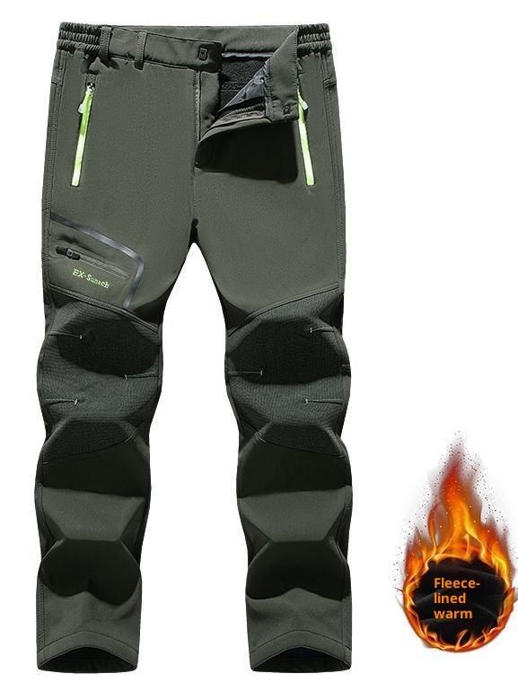 001 Grenzüberschreitender Großhandel Outdoor Softshell Fleecegefüttert Verdickt Warm Winter Skifahren Wandern Winddicht Wasserdicht_voghion.com