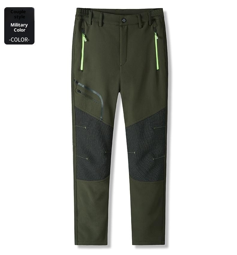 001 Wasserdichte, winddichte, fleecegefütterte, dicke, warme Outdoor-Wander-, Bergsteiger- und Skihose, Softshell-Cargohose für Freizeit und Freizeit_voghion.com