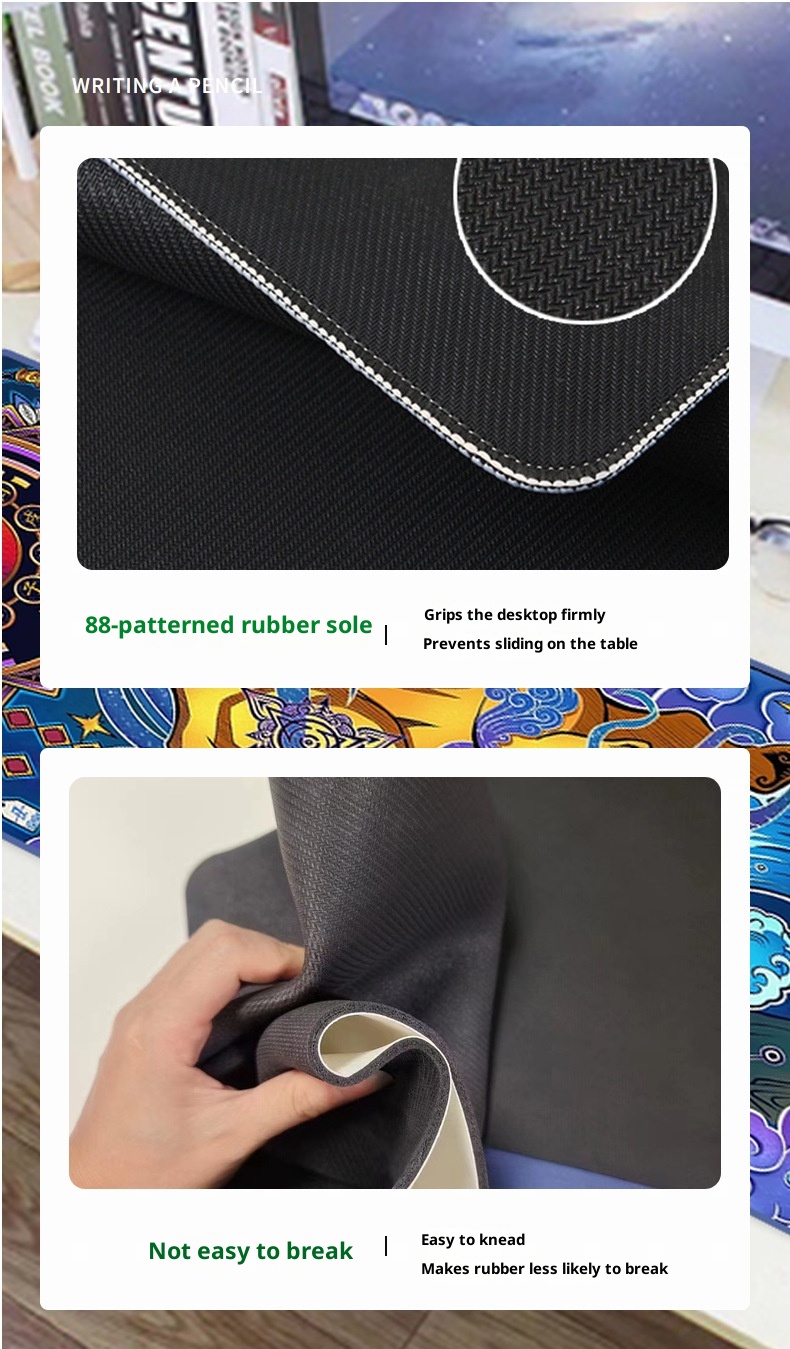 3c Mauspad Groß National Trend Schreibtisch Dicke Kante Verriegelung Büro Gaming Computermatte Großhandel Tastatur_voghion.com