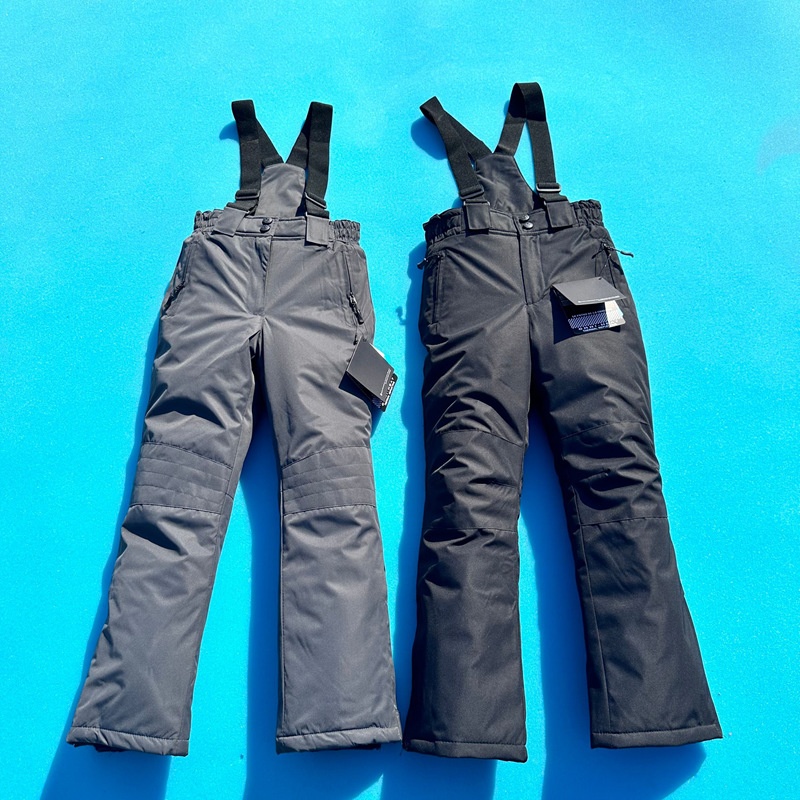 Pantalon de ski enfant 001, chaud, imperméable, coupe-vent et rembourré, avec bretelles, pour le ski en extérieur._voghion.com