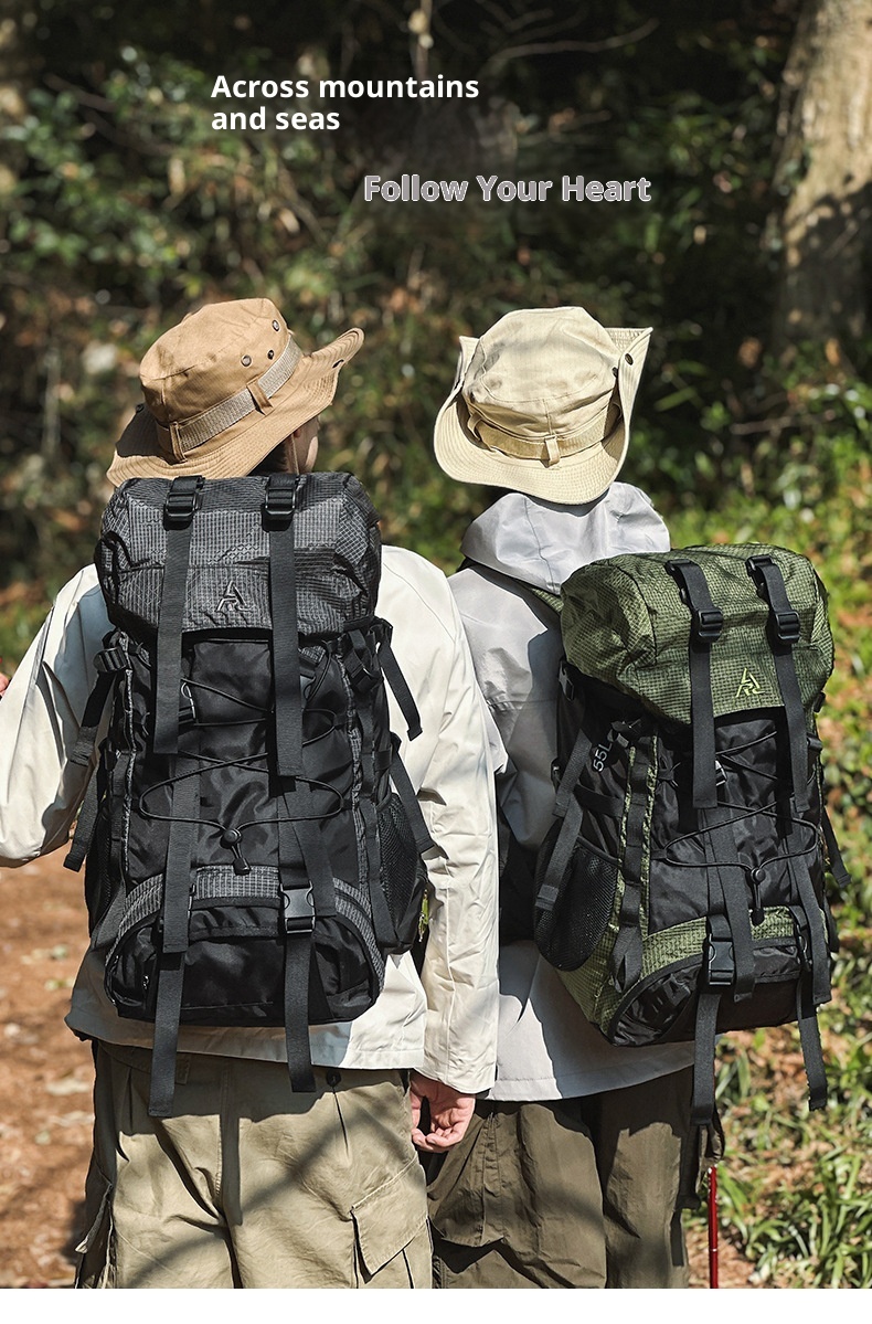 ActiveGo New Large Capacity Bag 55L Outdoor Waterproof Camping Long Distance Hiking Backpack Durable_voghion.com